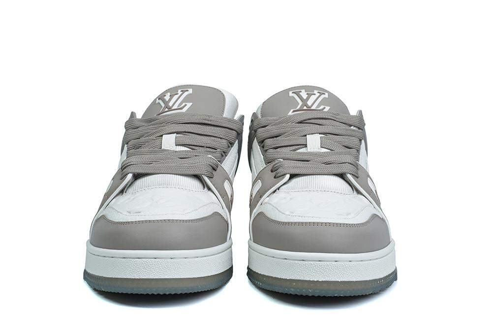 PK god Louis Vuitton LV Trainer Gray White retail materials ready to ship